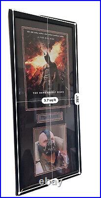 TOM HARDY SIGNED The Dark Knight Rises BANE PHOTO WITH FRAME AUTHENTIC COA
