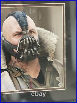 TOM HARDY SIGNED The Dark Knight Rises BANE PHOTO WITH FRAME AUTHENTIC COA