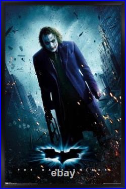 The Dark Knight Joker Poster 22.375 x 34 Black Frame The Dark Knight Joker Poster 22.375 x 34 Black Frame