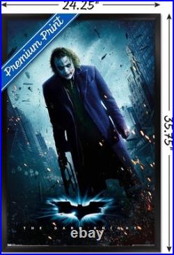 The Dark Knight Joker Poster 22.375 x 34 Black Frame