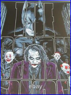 The Dark Knight Screen Print by Christopher Cox Not Mondo Private Commission