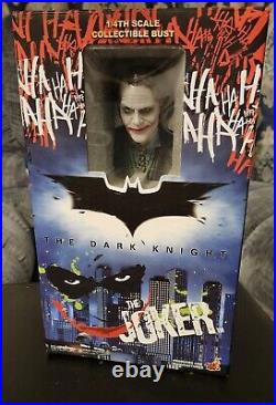 The Dark Knight The Joker 1/4th Scale Collectible Bust Hot Toys 2008 FREE SHIP