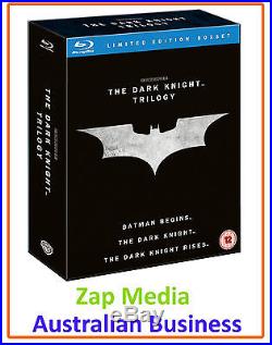 The Dark Knight Trilogy Blu Ray Collection Batman Begins, Rises Brand New