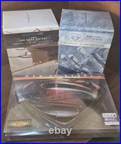 The Dark Knight Trilogy + Superman 5 Film Collection Steelbook + Man of Steel
