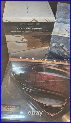 The Dark Knight Trilogy + Superman 5 Film Collection Steelbook + Man of Steel
