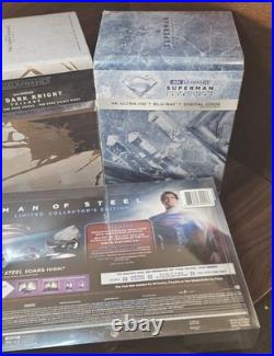 The Dark Knight Trilogy + Superman 5 Film Collection Steelbook + Man of Steel