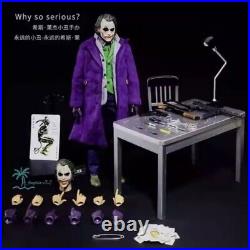 US STOCK! The Dark Knight Heath Ledger Joker 1/6 Cloth Movable Figure Collection