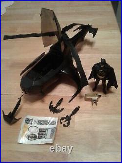 Vintage Kenner The Dark Knight 1990 Batcopter and Crime Attack Batman complete