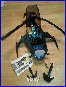 Vintage Kenner The Dark Knight 1990 Batcopter and Crime Attack Batman complete