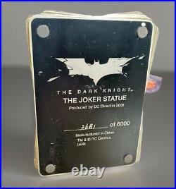 Vtg The Dark Knight Movie Joker Statue Kolby Jones 2681 / 6000 DC Direct 2008