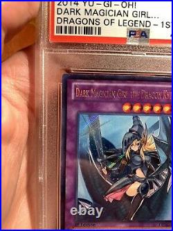 Yugioh PSA 10 Dark Magician Girl The Dragon Knight 1st Edition DRLG-EN004